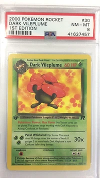 2000 Pokemon Rocket 30 Dark Vileplume 1st Edition PSA