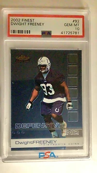 2002 Finest 92 Dwight Freeney PSA 10