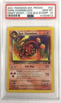 2000 Pokemon Game Promo 32 Dark Charmeleon Kraft Giveaway W/wizards Gold Stamp PSA 10