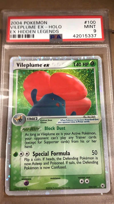 2004 Pokemon Ex Hidden Legends 100 Vileplume Ex-holo PSA