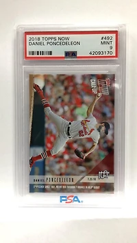 2018 Topps Now 492 Daniel Poncedeleon PSA 9
