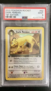 2000 Pokemon Rocket 42 Dark Persian 1st Edition PSA