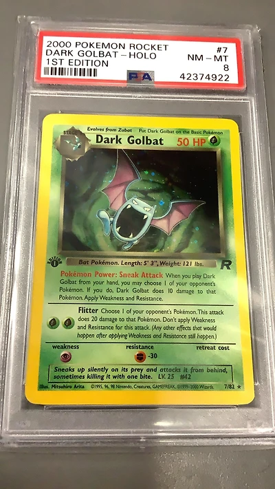2000 Pokemon Rocket 7 Dark Golbat PSA