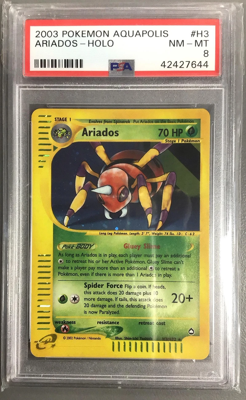 2003 Pokemon Aquapolis H3 Ariados-holo PSA