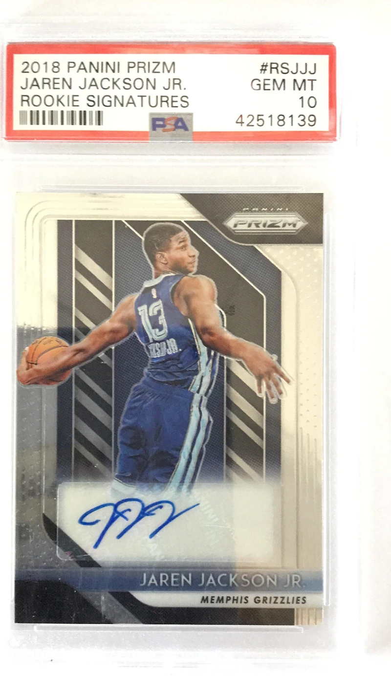 2018 Panini Prizm Rookie Signatures Rsjjj Jaren Jackson Jr. PSA