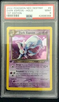 2002 Pokemon Neo Destiny 4 Dark Espeon-holo 1st Edition PSA 9
