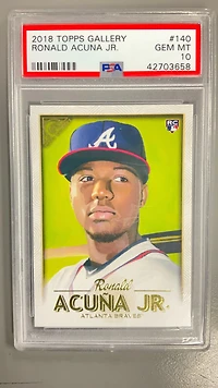 2018 Topps Gallery 140 Ronald Acuna Jr. PSA 10