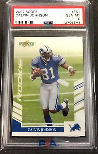 2007 Score 351 Calvin Johnson PSA 10
