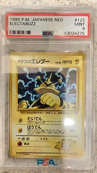 2000 Pokemon Japanese Neo 125 Electabuzz PSA 9