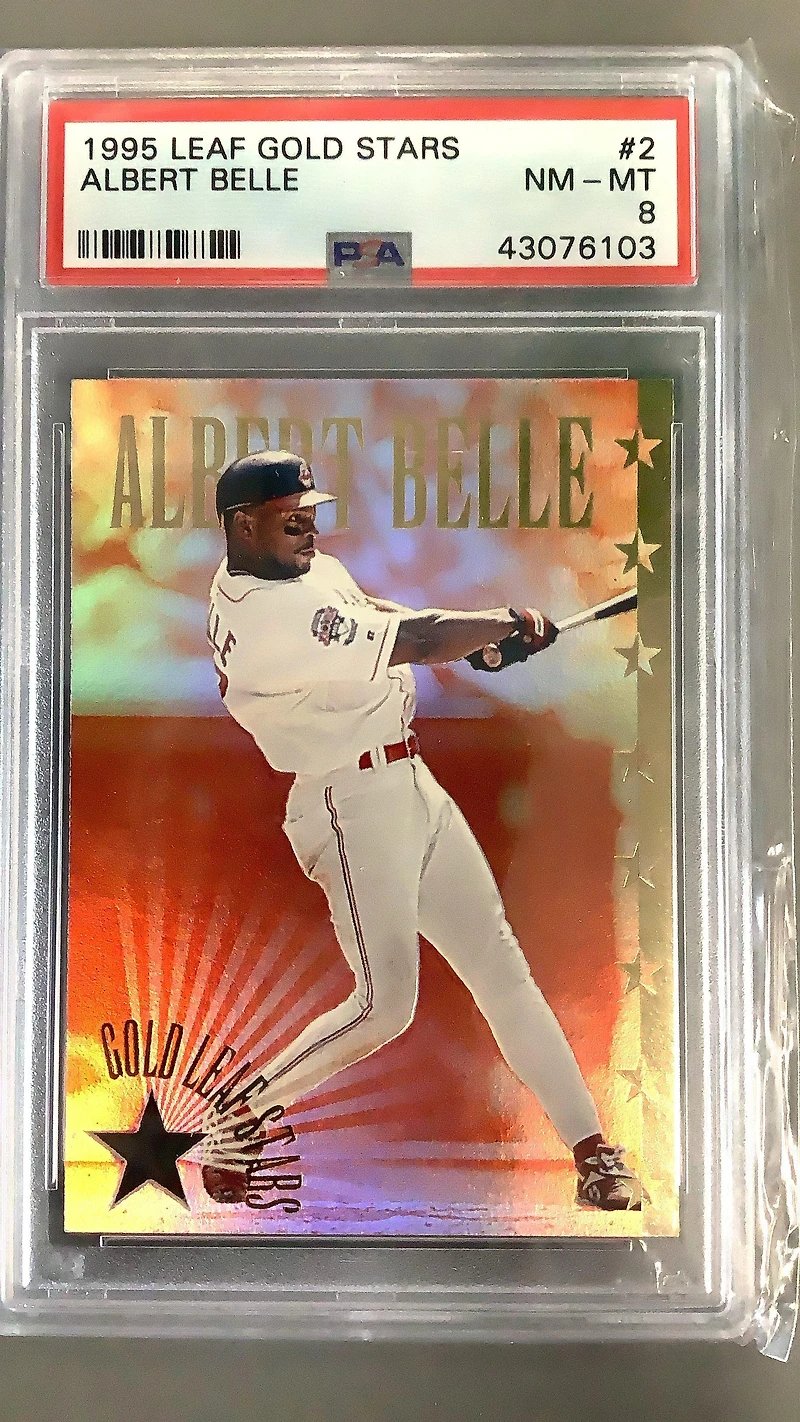 1995 Leaf Gold Stars 2 Albert Belle PSA 8