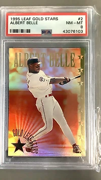 1995 Leaf Gold Stars 2 Albert Belle PSA 8