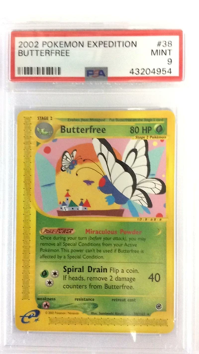 2002 Pokemon Expedition 38 Butterfree PSA 9