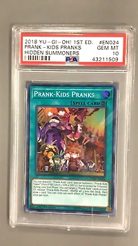 2018 Yu-gi-oh! Hidden Summoners En024 Prank-kids Pranks 1st Edition PSA 10