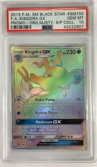 2018 Pokemon Sm Black Star Promo Sm155 Full Art/kingdra Gx Dragon Majesty Super-premium Collection PSA