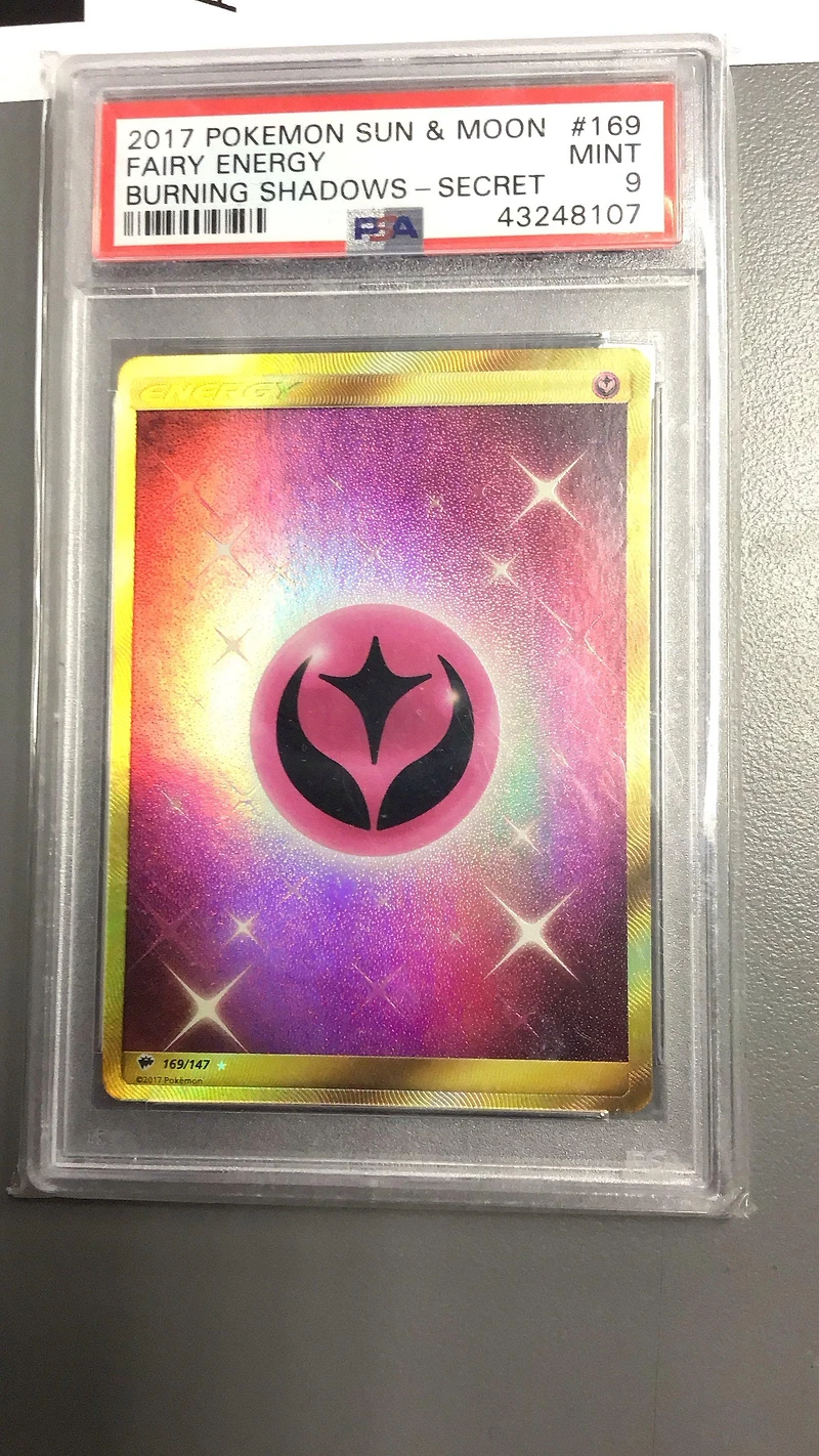 2017 Pokemon Sun & Moon Burning Shadows 169 Fairy Energy Secret PSA