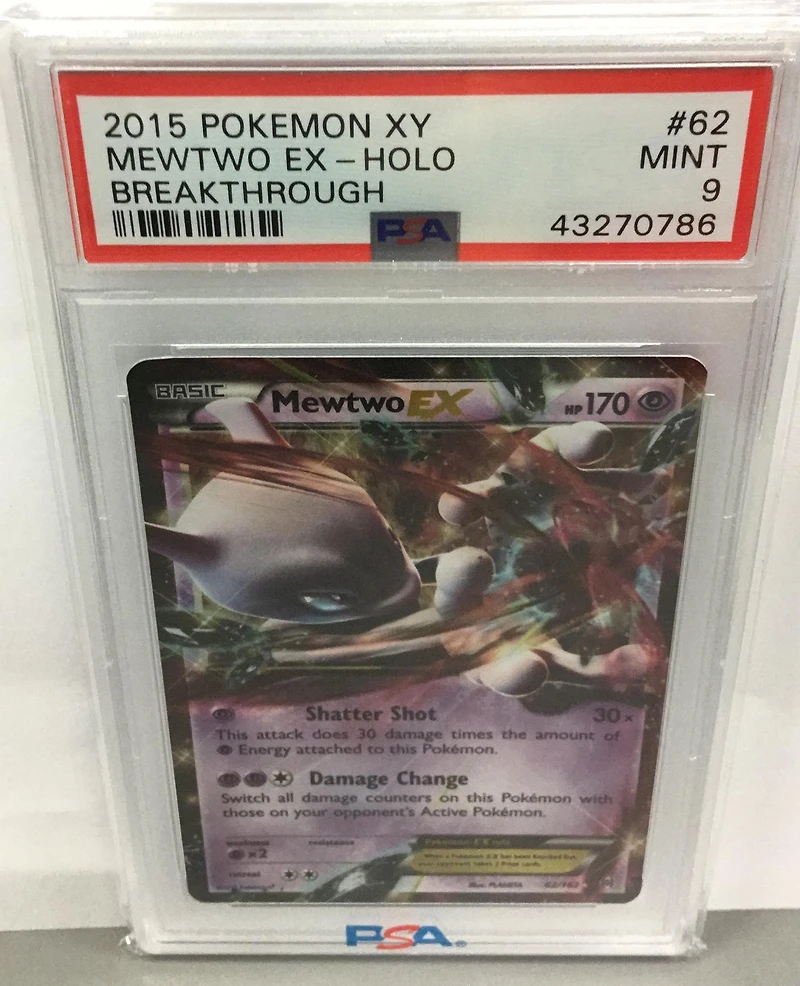 2015 Pokemon Xy Breakthrough 62 Mewtwo Ex PSA
