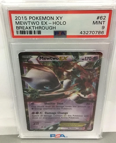2015 Pokemon Xy Breakthrough 62 Mewtwo Ex PSA