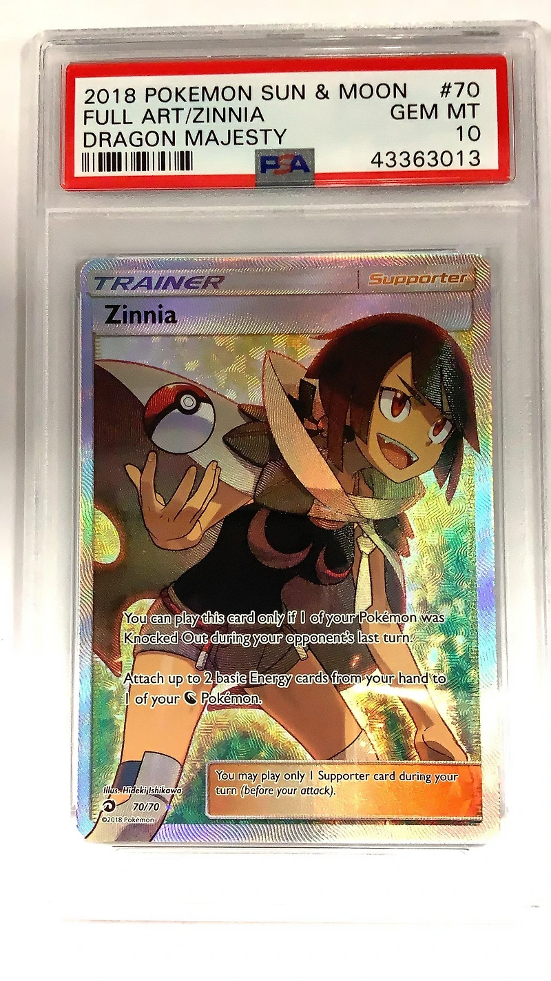 2018 Pokemon Sun & Moon Dragon Majesty 70 Fa/zinnia PSA