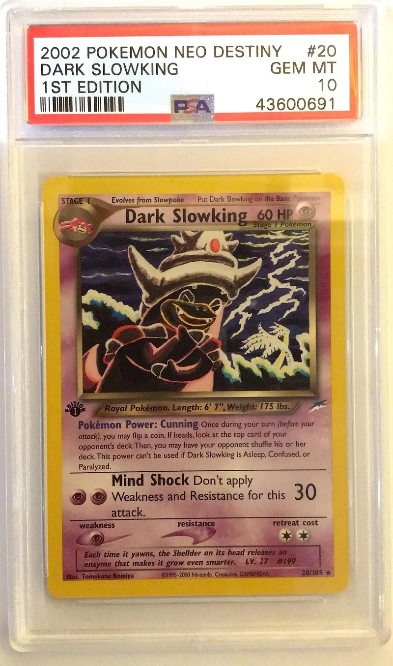 2002 Pokemon Neo Destiny 20 Dark Slowking 1st Edition PSA