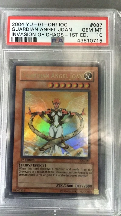 2004 Yu-gi-oh! Ioc-invasion Of Chaos 087 Guardian Angel Joan 1st Edition PSA 10