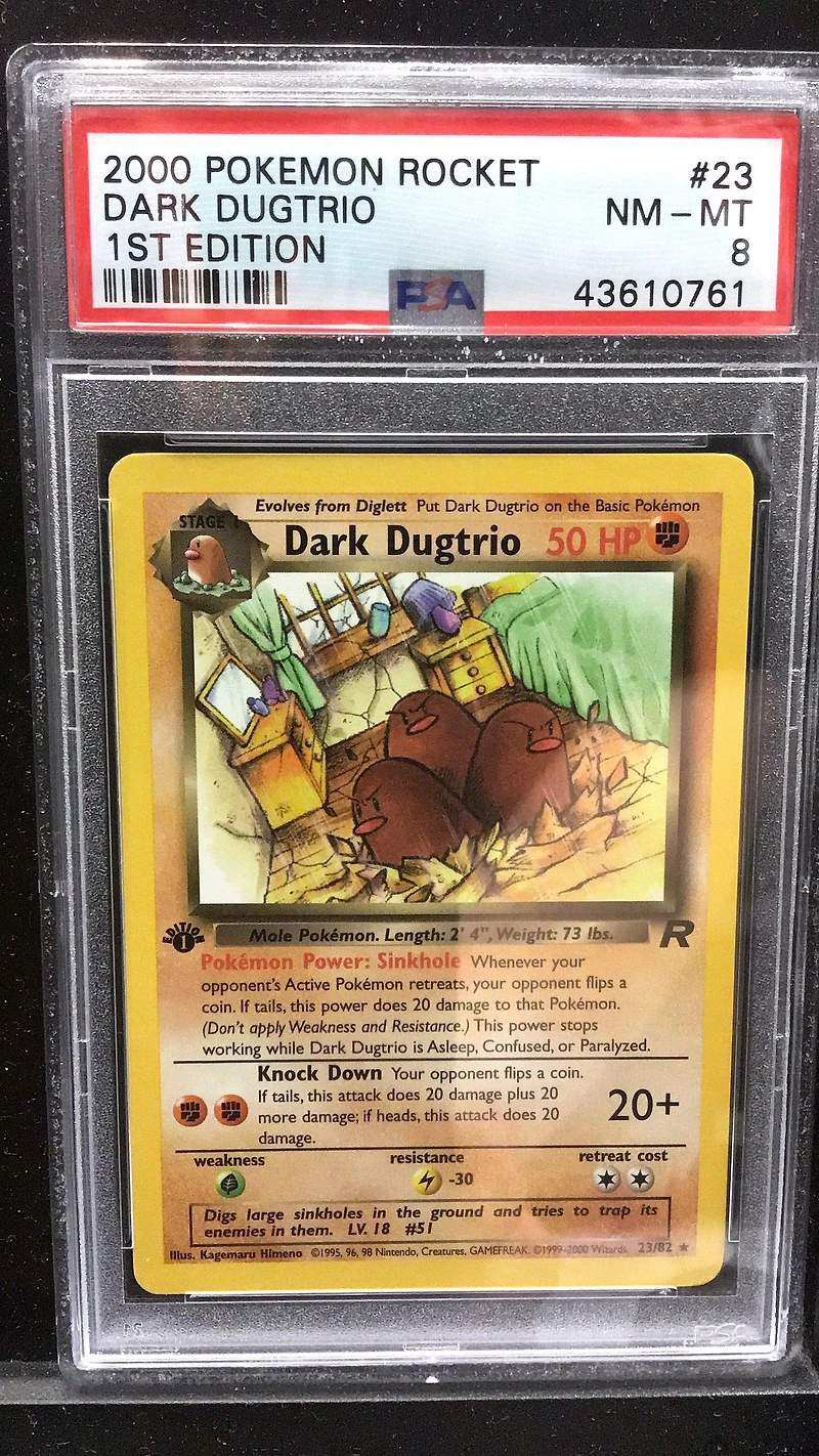 2000 Pokemon Rocket 23 Dark Dugtrio 1st Edition PSA