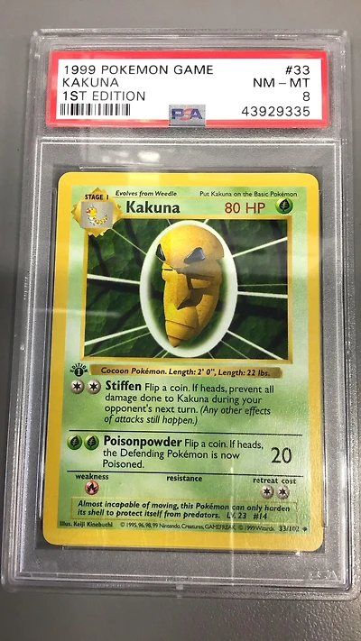 1999 Pokemon Game 33 Kakuna PSA