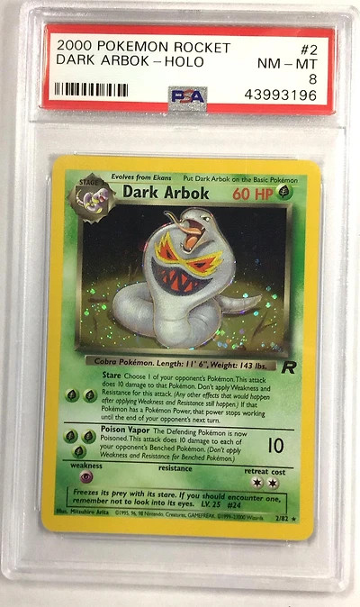 2000 Pokemon Rocket 2 Dark Arbok-holo PSA