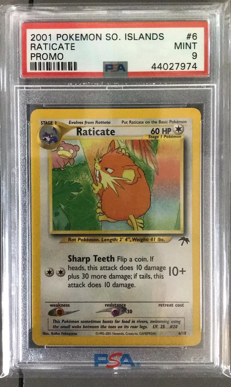 2001 Pokemon Southern Islands Promo 6 Raticate PSA