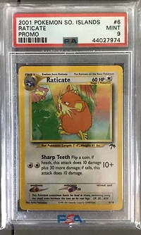2001 Pokemon Southern Islands Promo 6 Raticate PSA