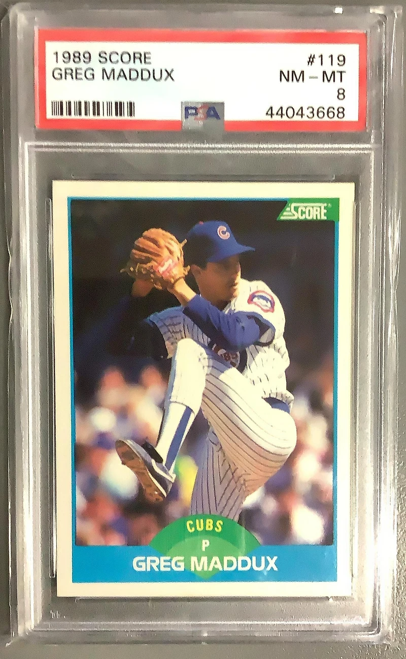 1989 Score 119 Greg Maddux PSA 8