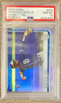 2019 Topps 410 Fernando Tatis Jr. Rainbow Foil PSA 10