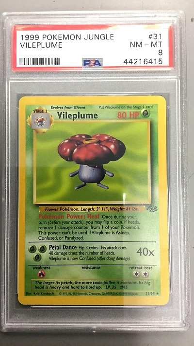 1999 Pokemon Jungle Vileplume PSA