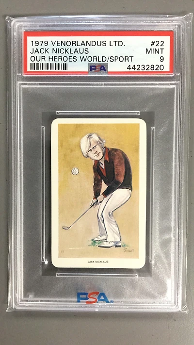 1979 Venorlandus Ltd. Our Heroes World Of Sport 22 Jack Nicklaus PSA 9