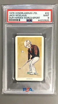 1979 Venorlandus Ltd. Our Heroes World Of Sport 22 Jack Nicklaus PSA 9