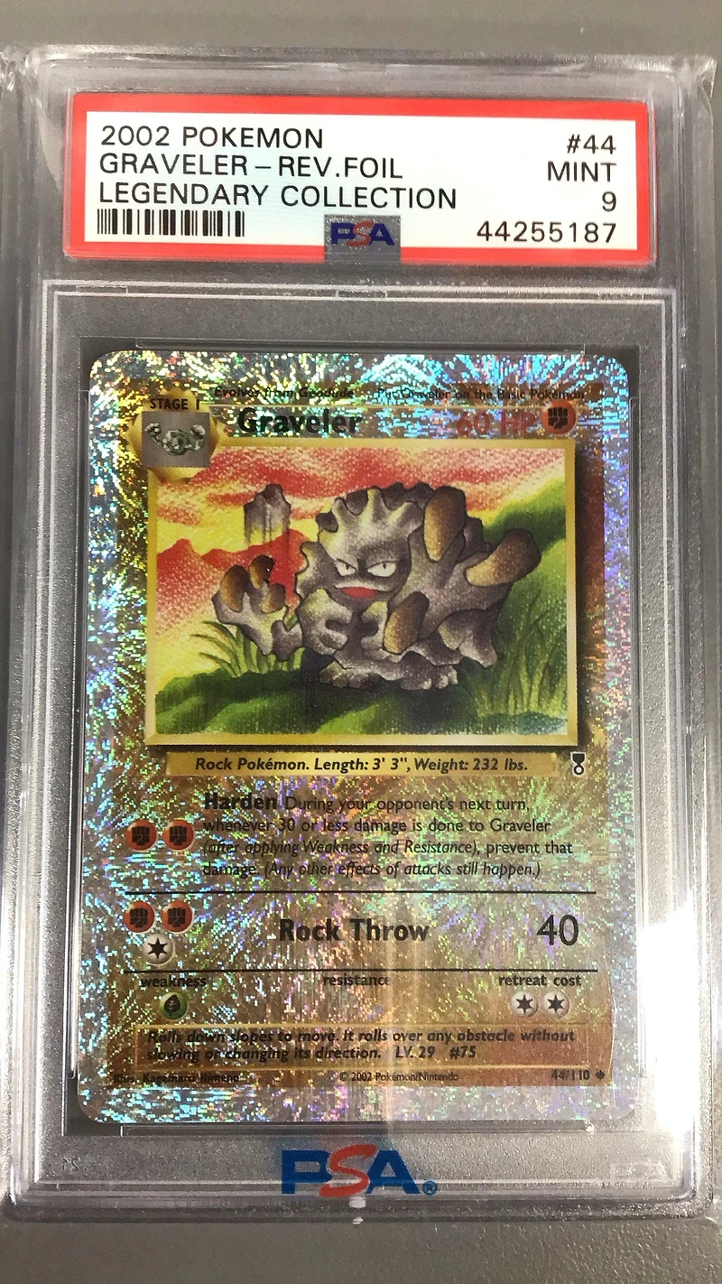 2002 Pokemon Legendary Collection 44 Graveler-reverse Foil PSA