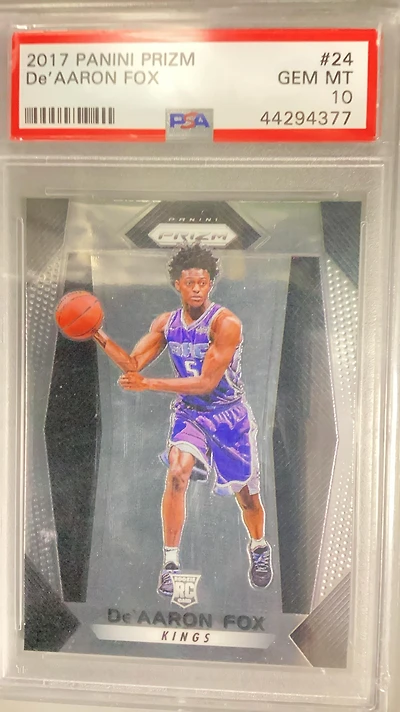 2017 Panini Prizm 24 De'aaron Fox PSA 10