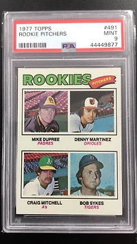1977 Topps 491 Rookie Pitchers PSA 9