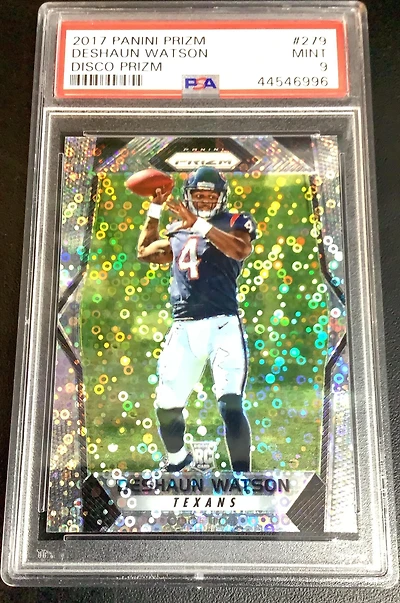 2017 Panini Prizm 279 Deshaun Watson Disco Prizm PSA 9