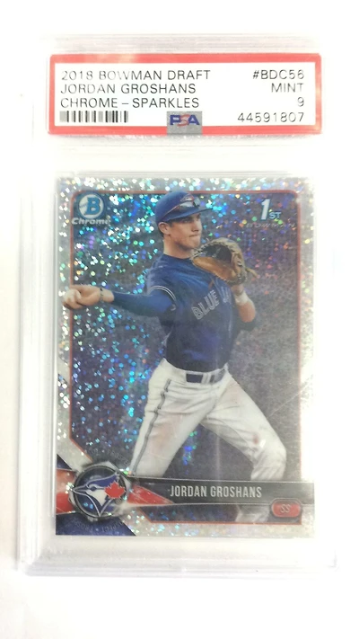 2018 Bowman Draft Bdc56 Jordan Groshans Chrome-sparkles PSA 9