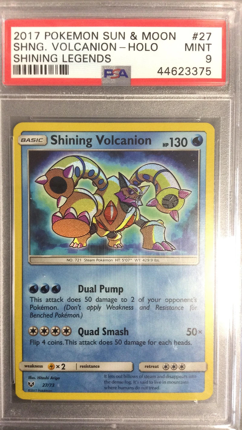2017 Pokemon Sun & Moon Shining Legends 27 Shining Volcanion PSA