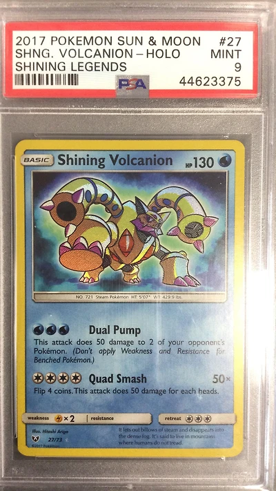 2017 Pokemon Sun & Moon Shining Legends 27 Shining Volcanion PSA