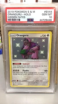 2019 Pokemon Sun & Moon Hidden Fates Sv44 Oranguru-holo PSA