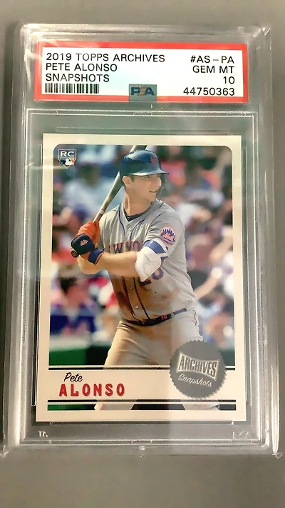 2019 Topps Archives Snapshots As-pa Pete Alonso PSA 10