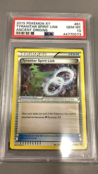 2015 Pokemon Xy Ancient Origins 81 Tyranitar Spirit Link PSA 10