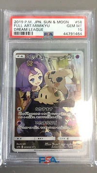 2019 Pokemon Japanese Sun & Moon Dream League 058 Full Art/mimikyu PSA