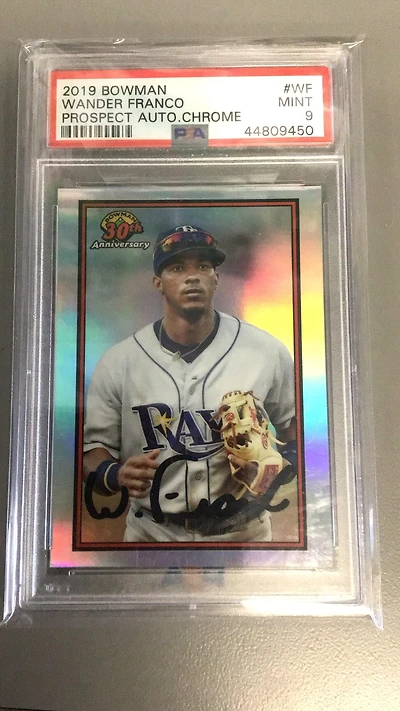 2019 Bowman Prospect Autographs Chrome Wf Wander Franco PSA 9