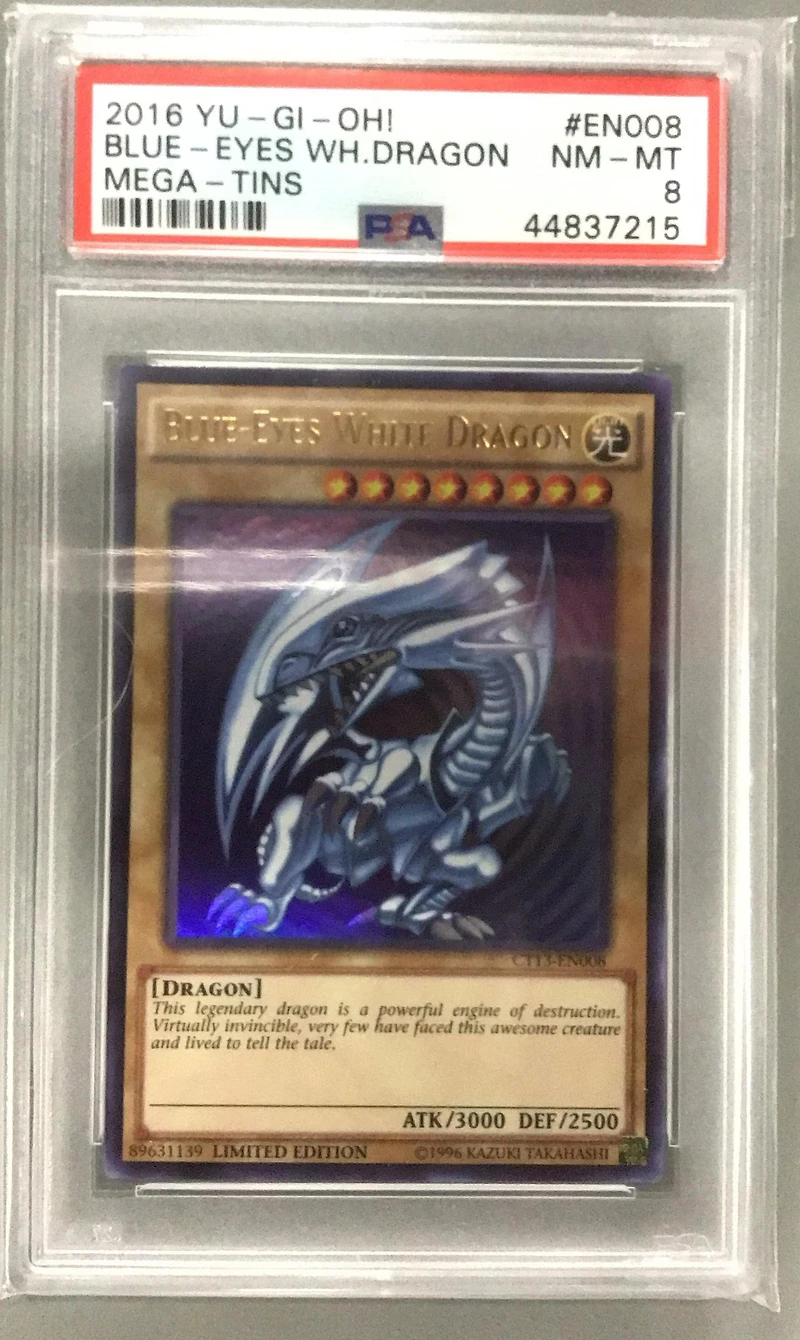 2016 Yu-gi-oh! Mega-tins En008 Blue-eyes White Dragon PSA 8