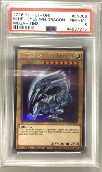 2016 Yu-gi-oh! Mega-tins En008 Blue-eyes White Dragon PSA 8