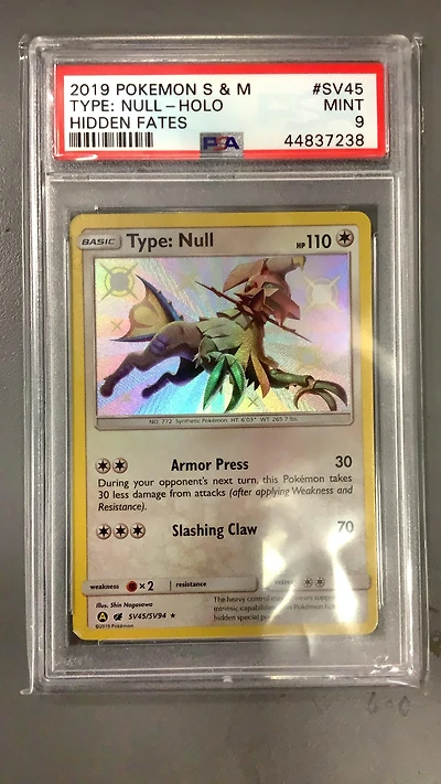 2019 Pokemon Sun & Moon Hidden Fates Sv45 Type: Null-holo PSA
