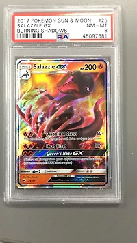 2017 Pokemon Sun & Moon Burning Shadows 25 Salazzle Gx PSA